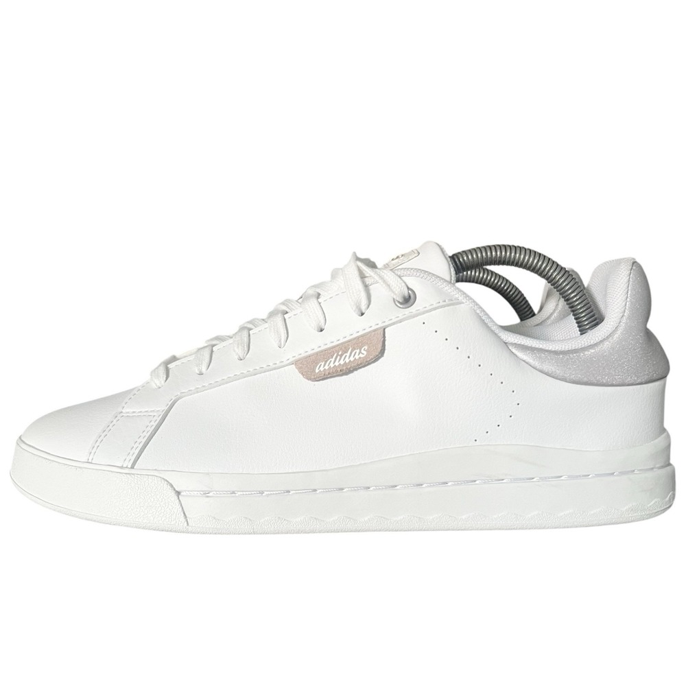 White Low-Top Leather Sneakers - Picture 3 of 6